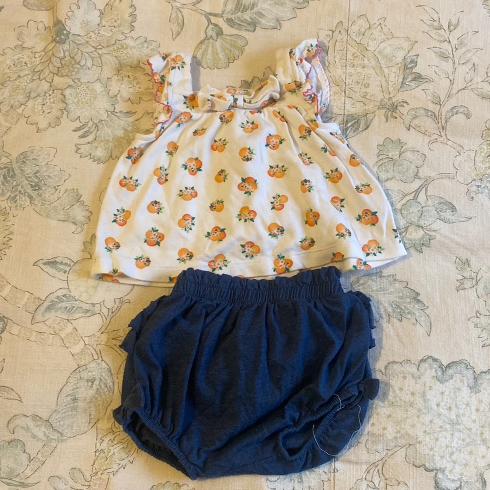 Kate Spade Baby Set with oranges